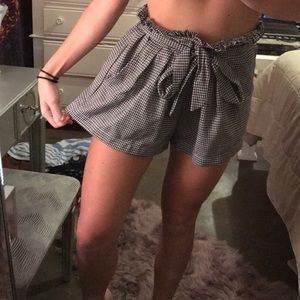 Gingham Tie Up Shorts